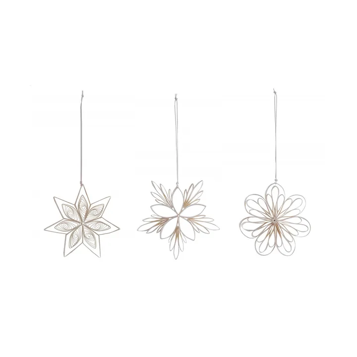 Star mix Christmas decoration 3-pack - White - Watt & Veke