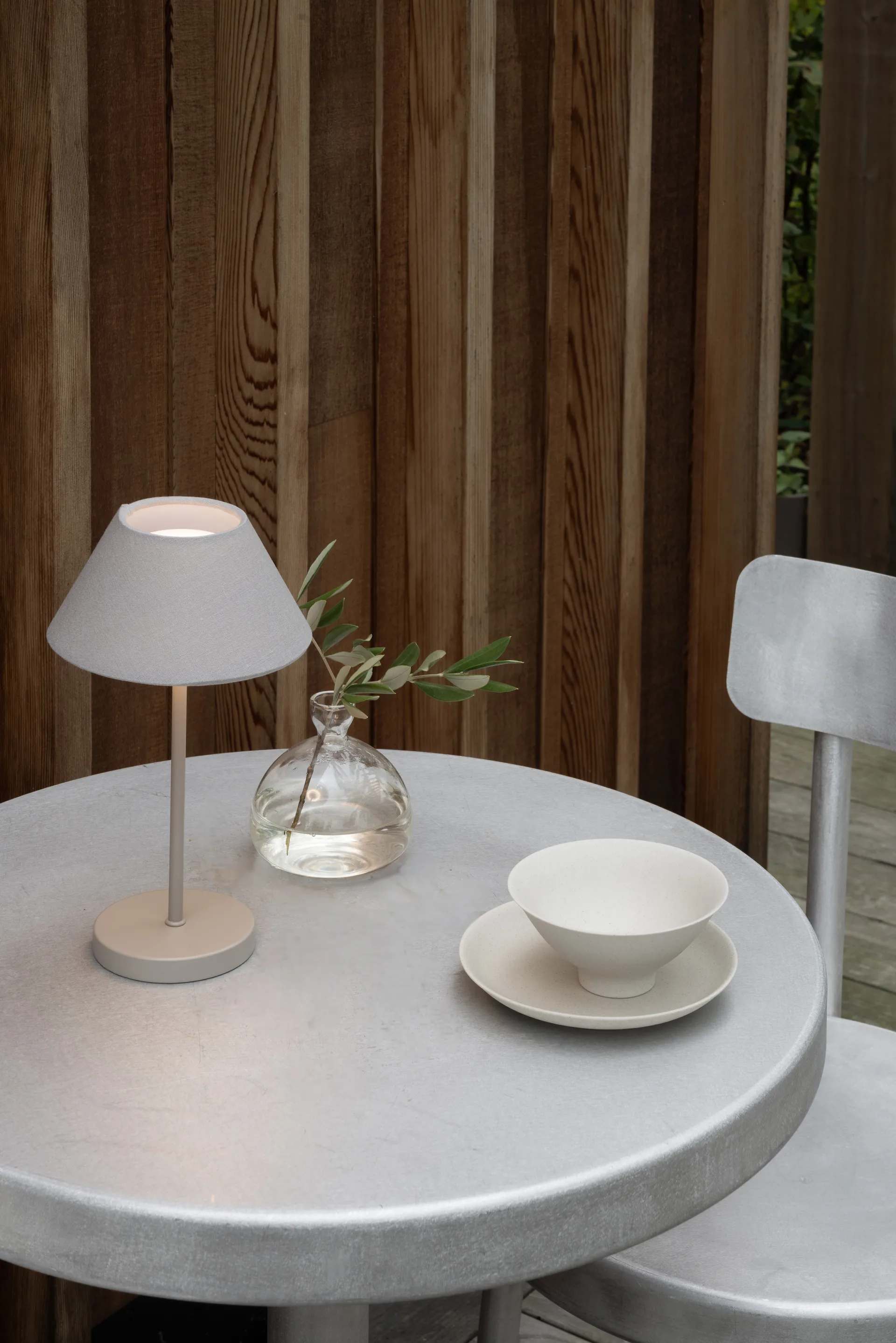 Teya portable table lamp, Warm grey, Ø15x26 cm Watt & Veke