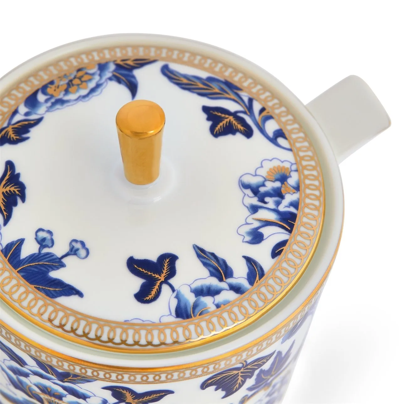 Hibiscus sugar bowl, Floral Wedgwood