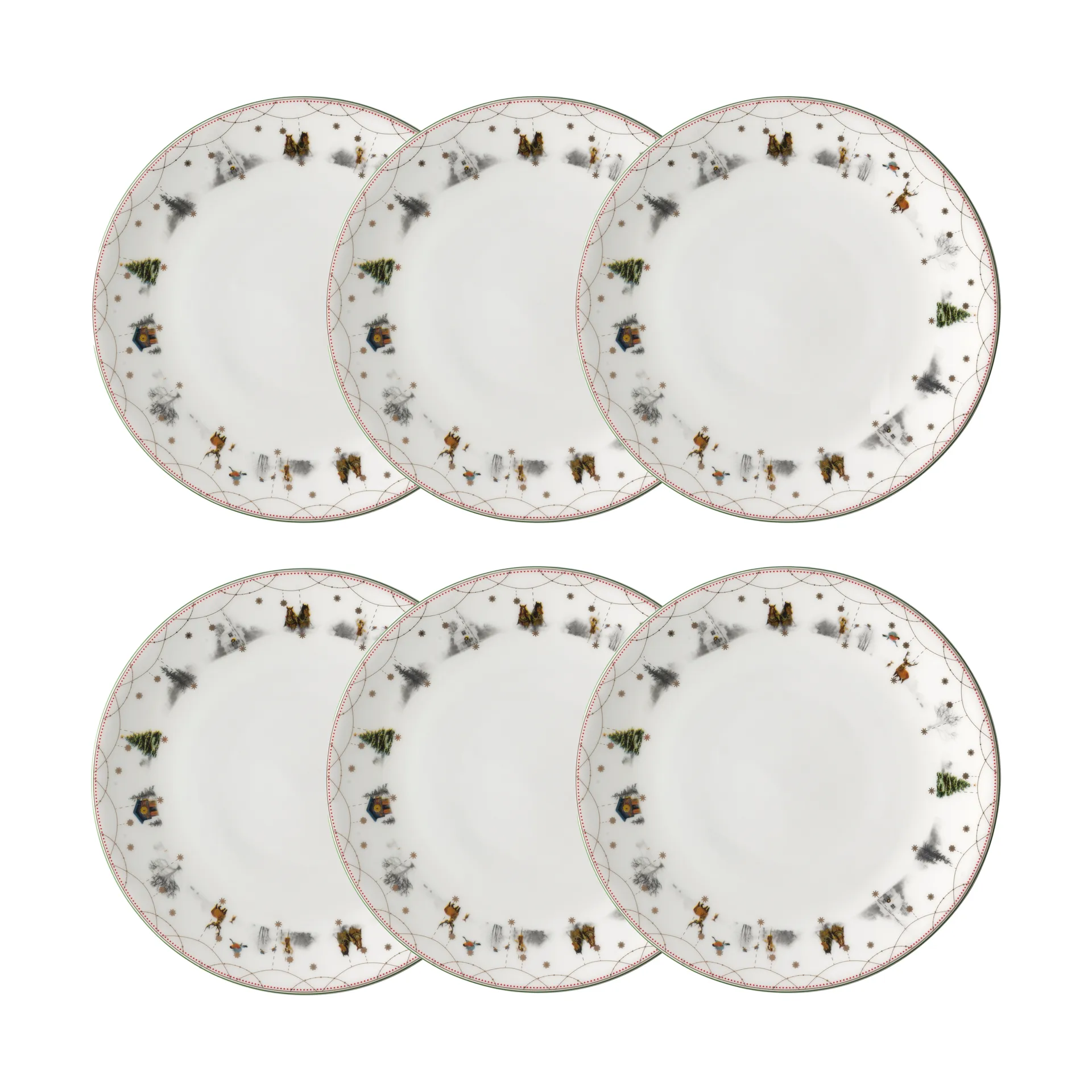 Julemorgen plate Ø28 cm 6-pack,  Wik & Walsøe
