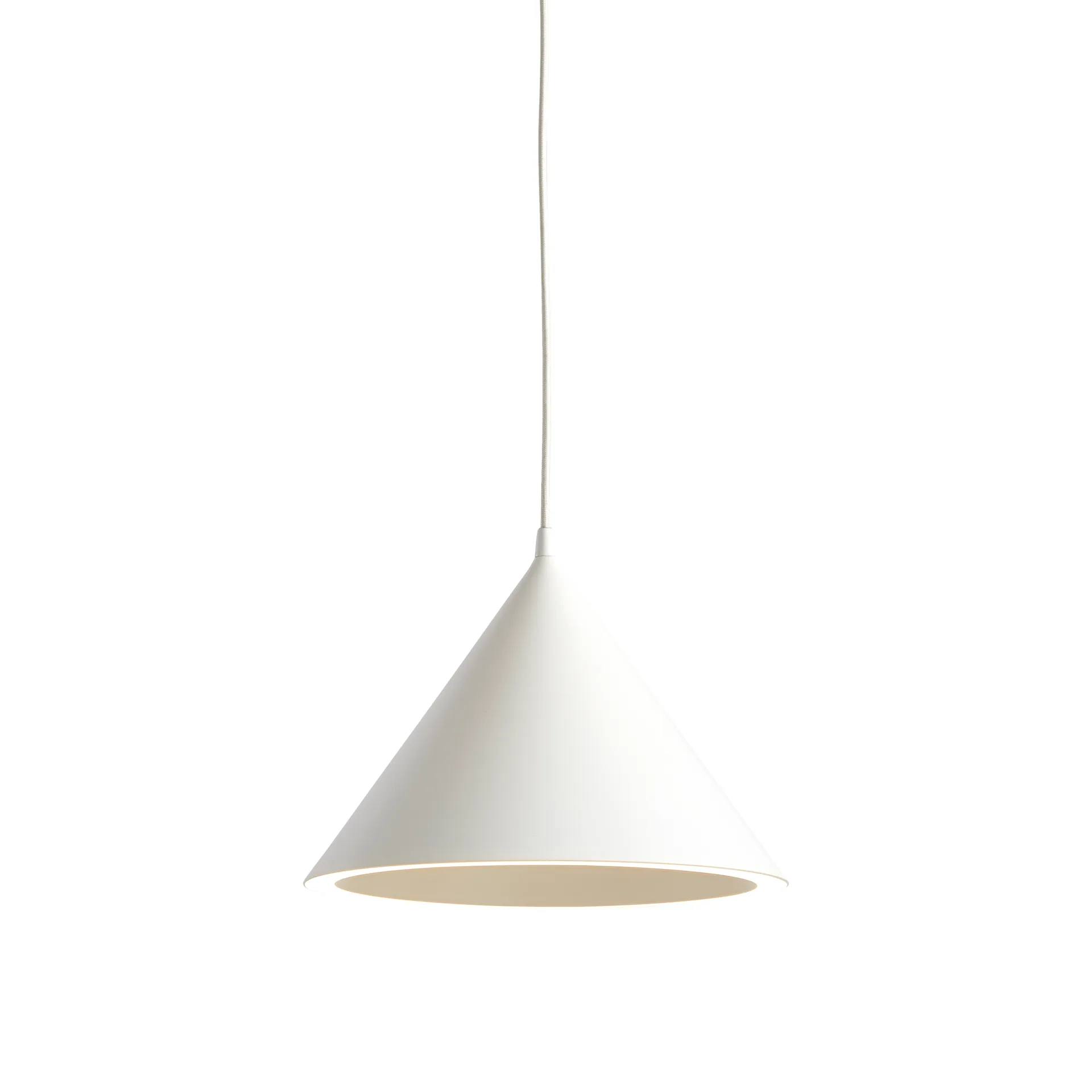 Annular pendant small, White Woud