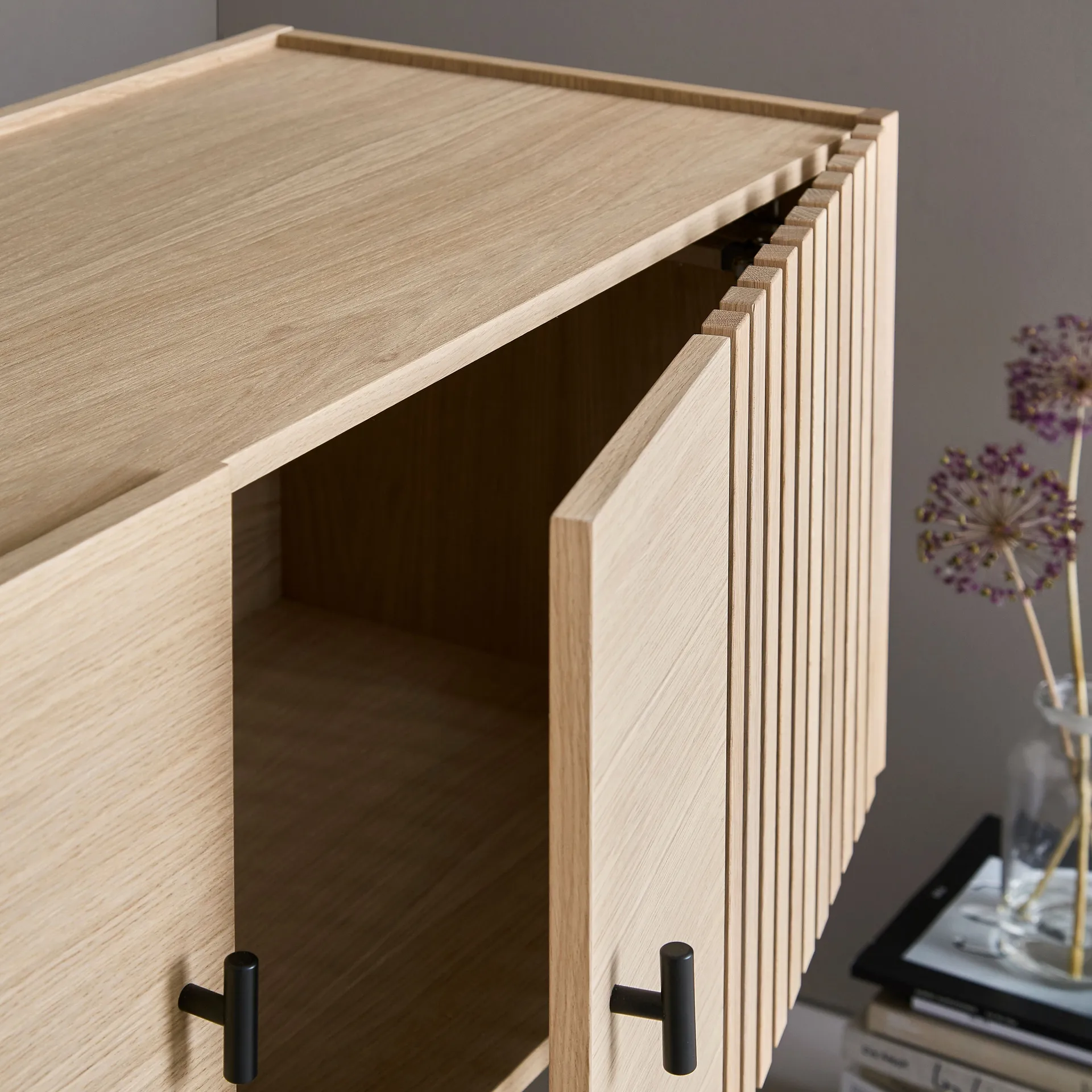Array side table, 120 cm, White-pigmented oak Woud