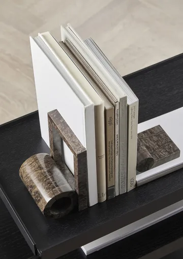 Booknd book support marble - Brown - Woud