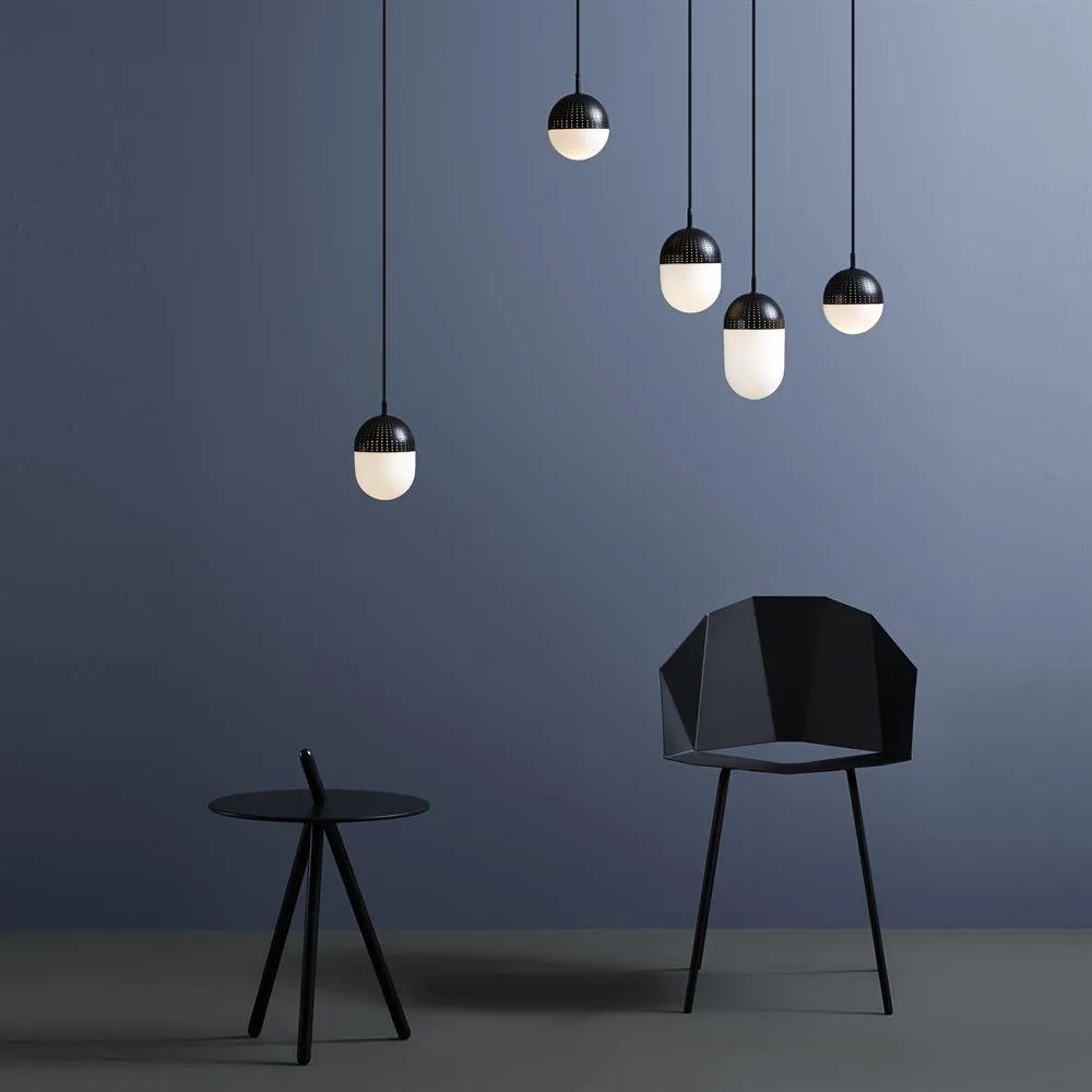 Dot pendant medium, black Woud