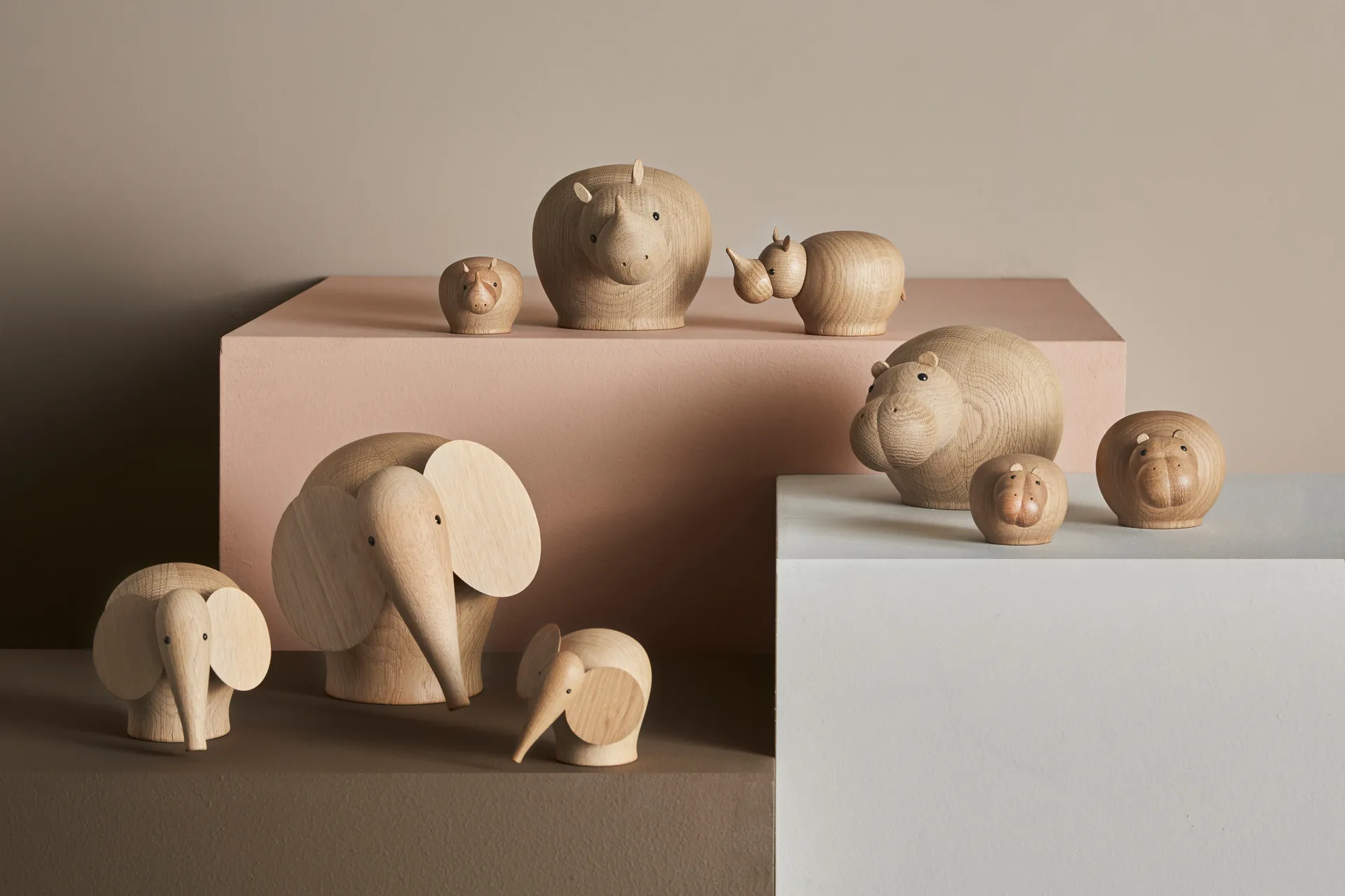 Rina wooden rhino, Medium Woud