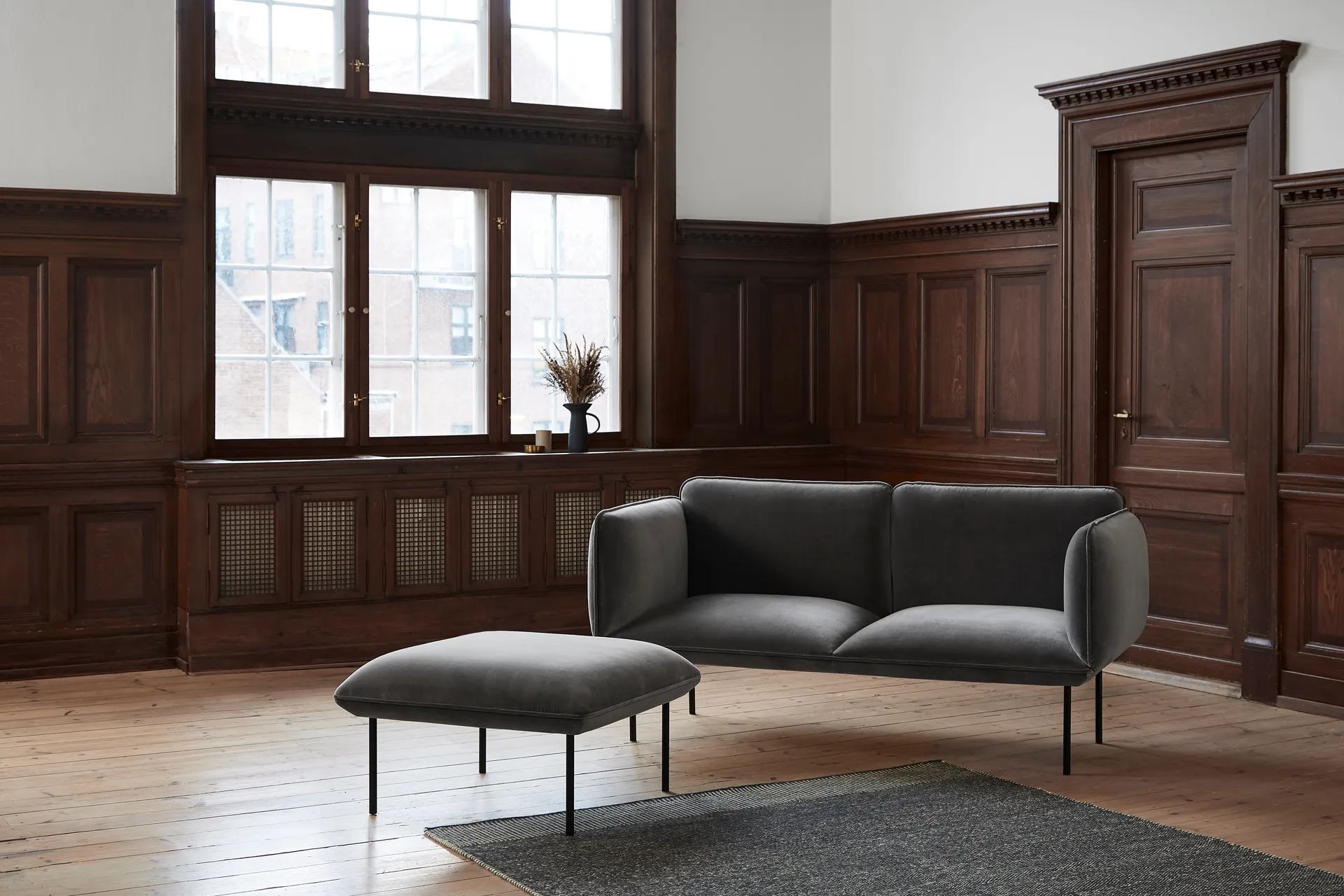 Rombo rug grey, 170x240 cm Woud
