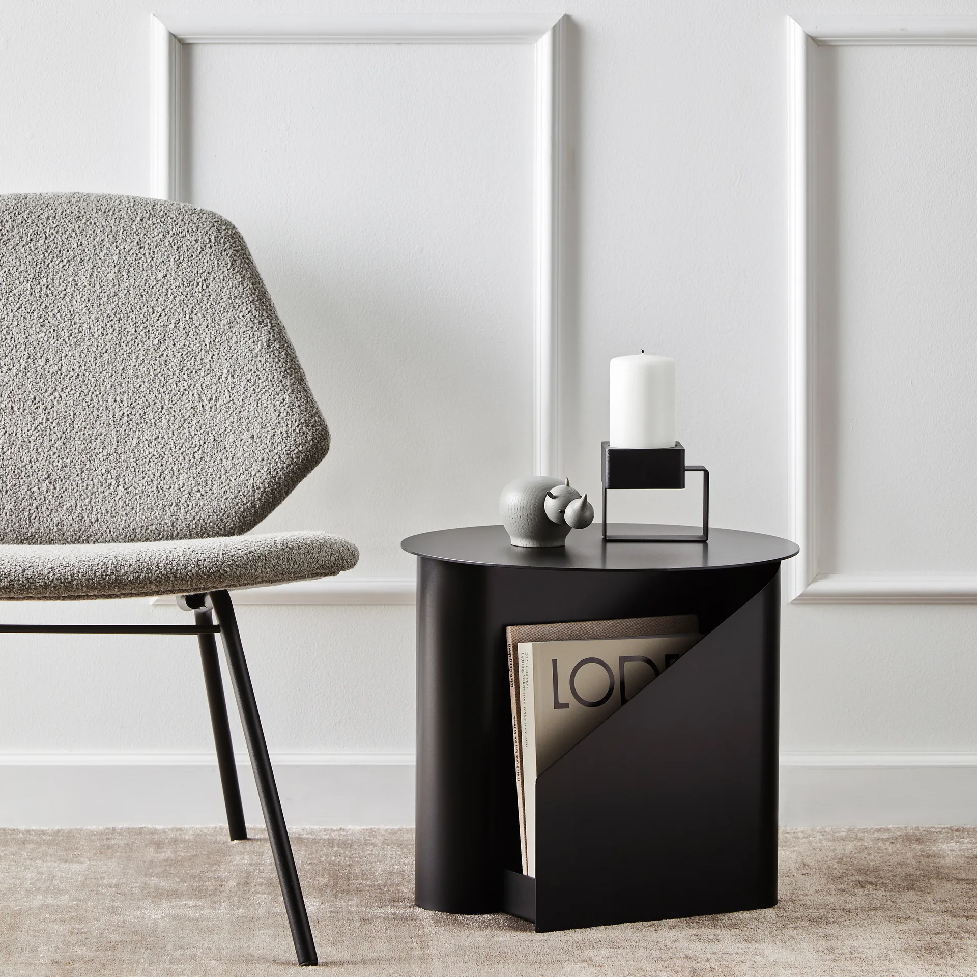 Sentrum side table, Black Woud