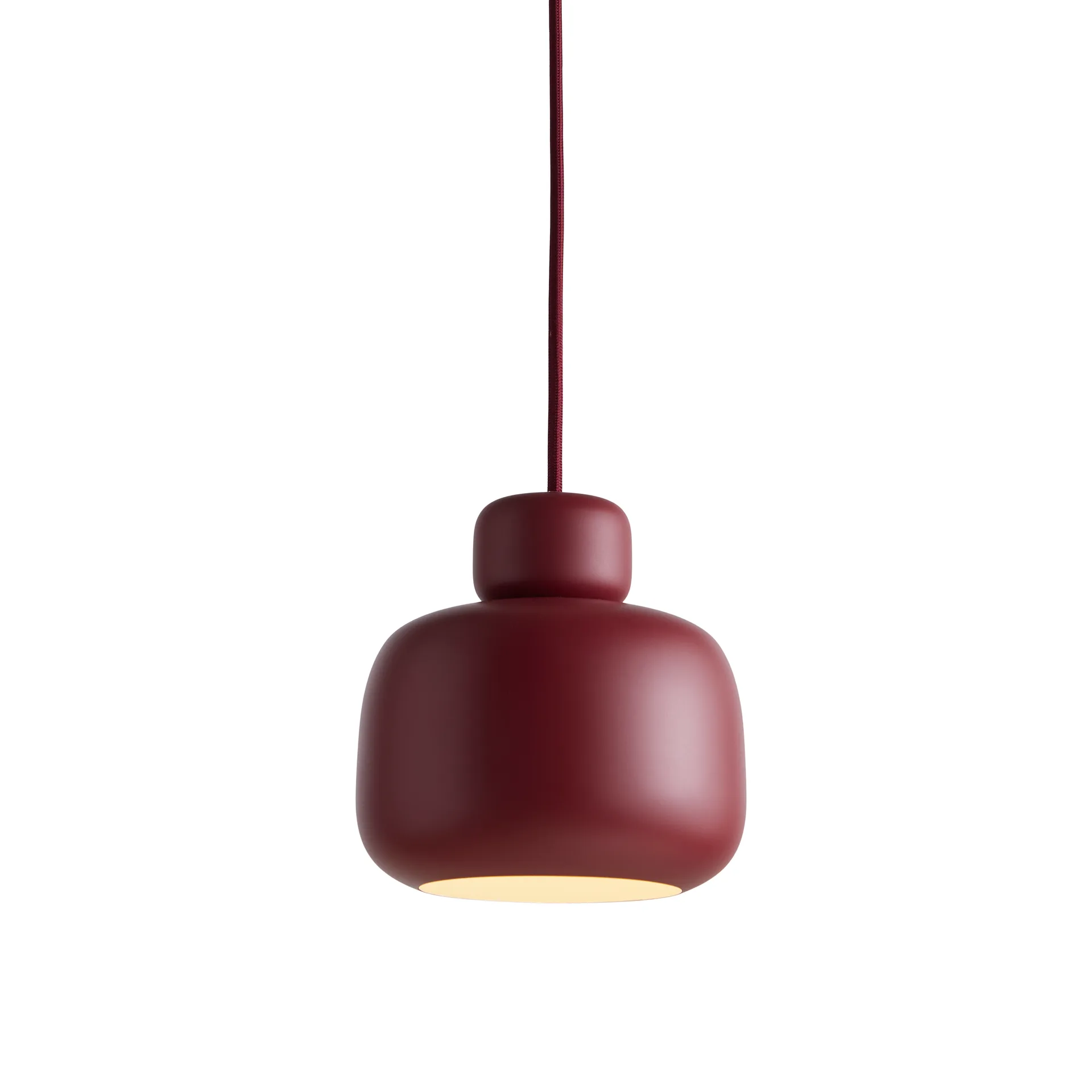 Stone ceiling lamp small, Deep red Woud