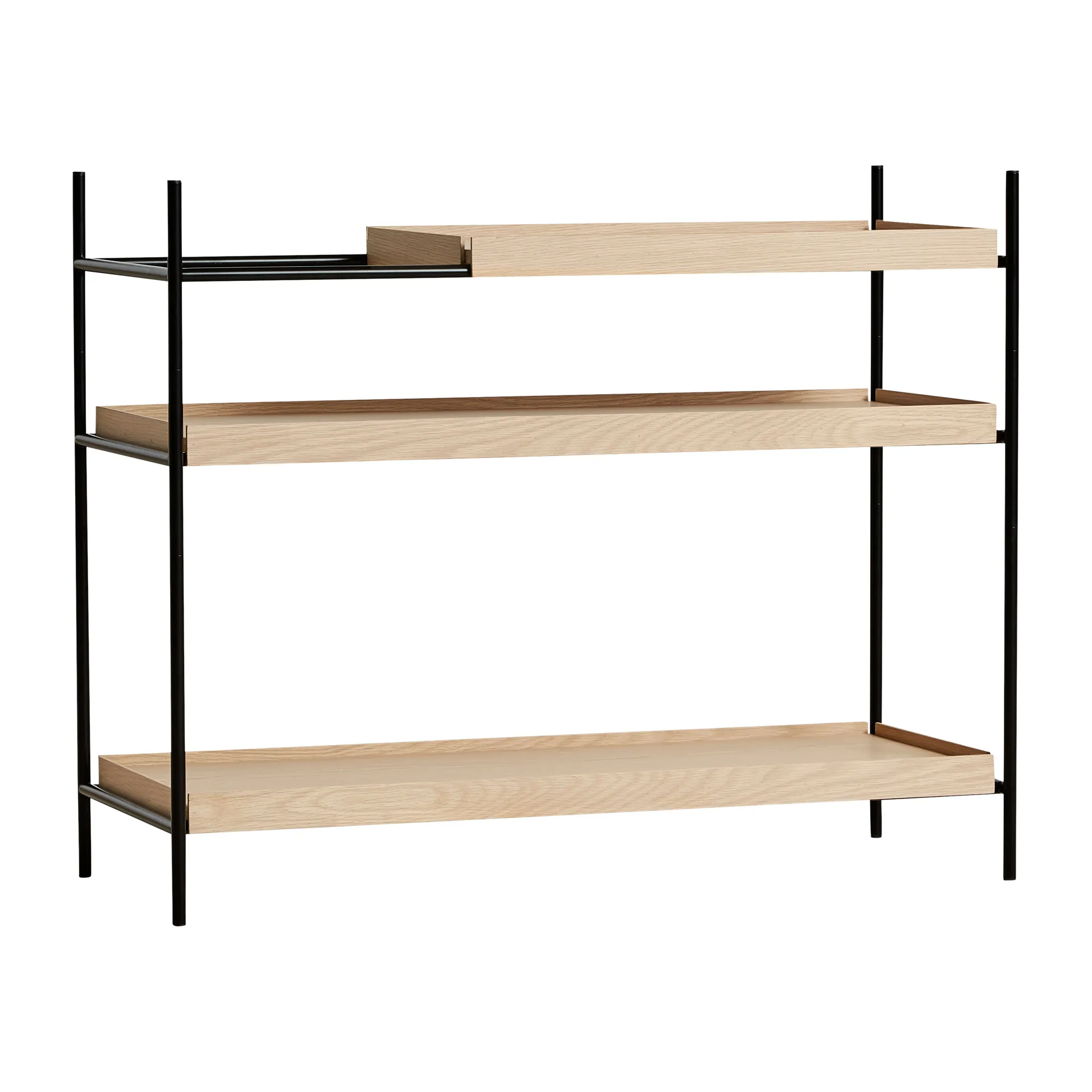 Tray shelf low oak, 80x100 cm, Style 1 Woud