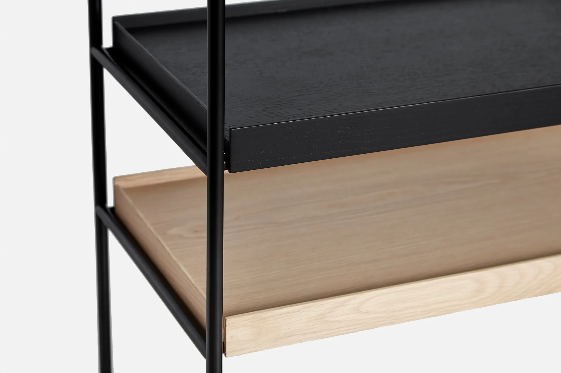Tray shelf low oak, 80x100 cm, Style 1 Woud