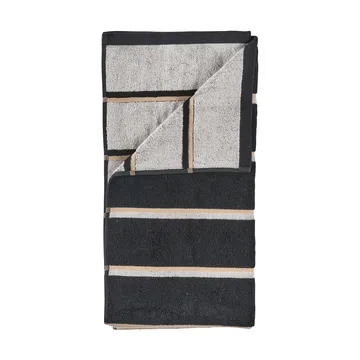 Sauna towel - Black-soft grey-camel, 50x100 cm - Zone Denmark