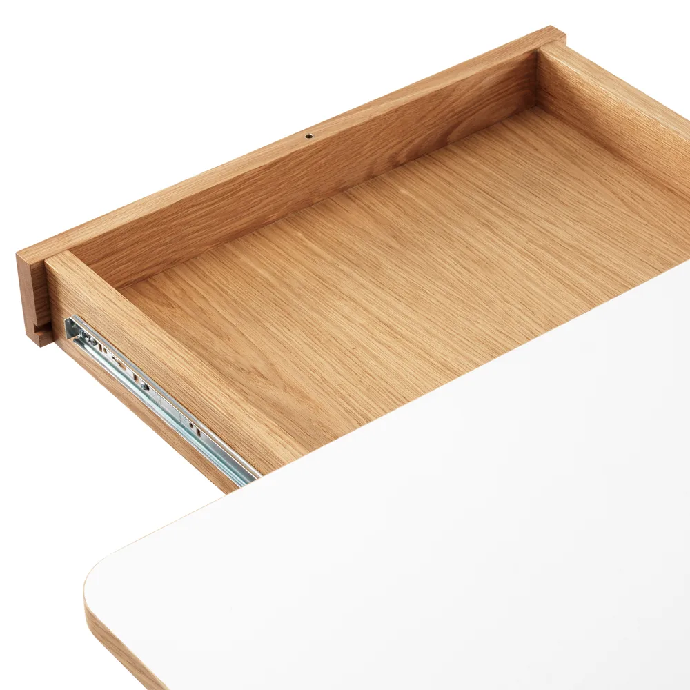 Dino+ dining table with additional disk, White. oak stand. 2st additional discs Zweed
