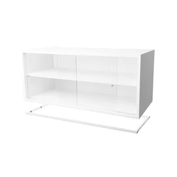 Molto display case module 840 - White, incl. white metal frame - Zweed
