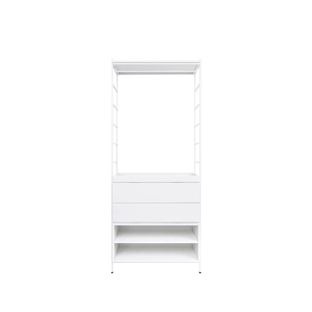 Molto High shelving system, White, 1 section Zweed