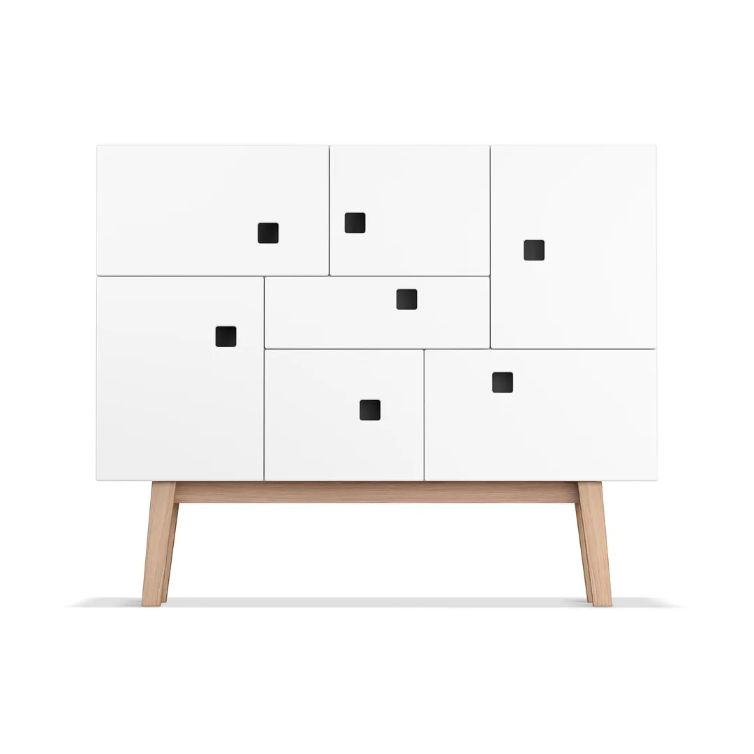 Peep C1 cabinet, White. retro. oak stand Zweed