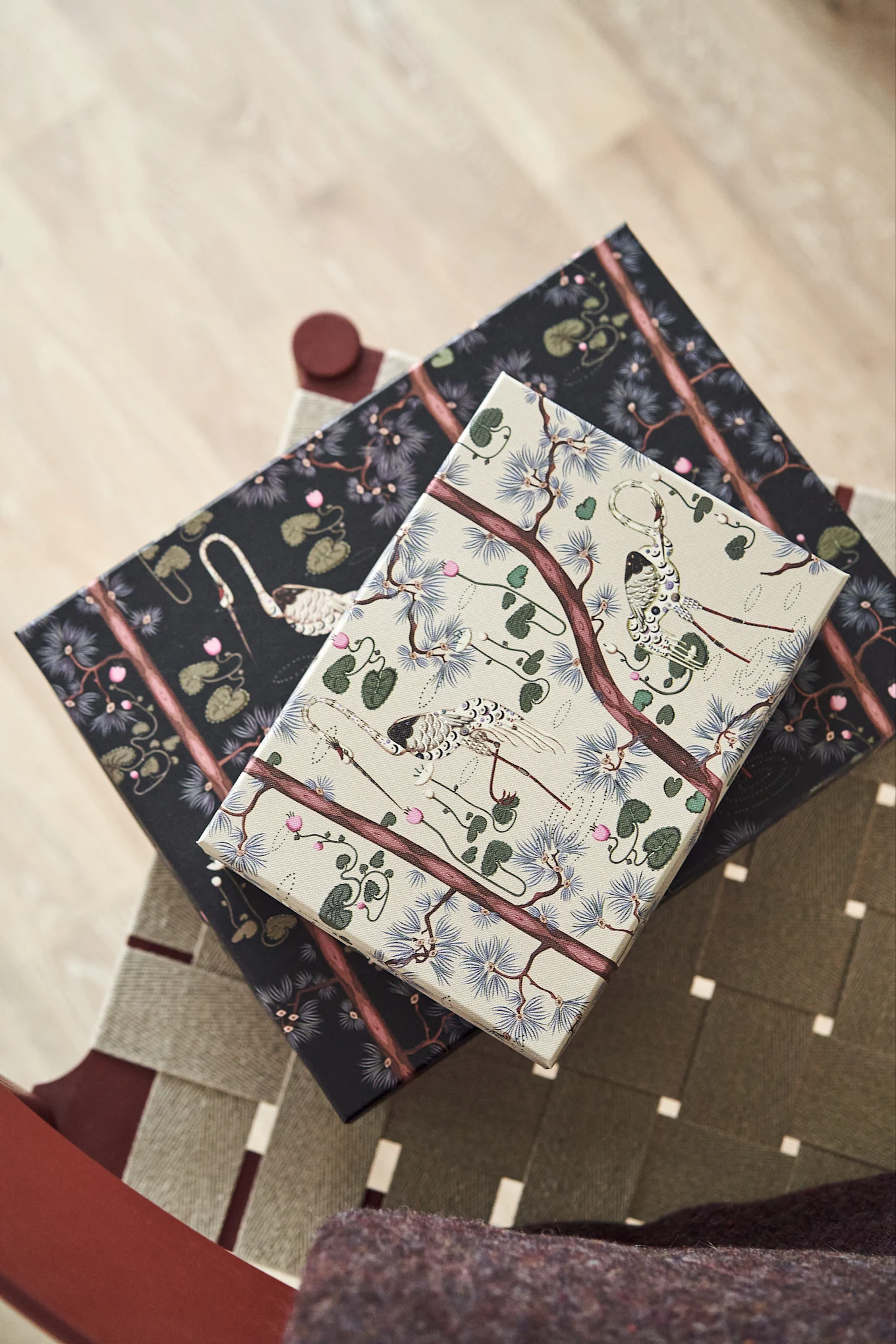 Decorate your small home office with colourful and beautiful storage like these Taika boxes from Iittala.
