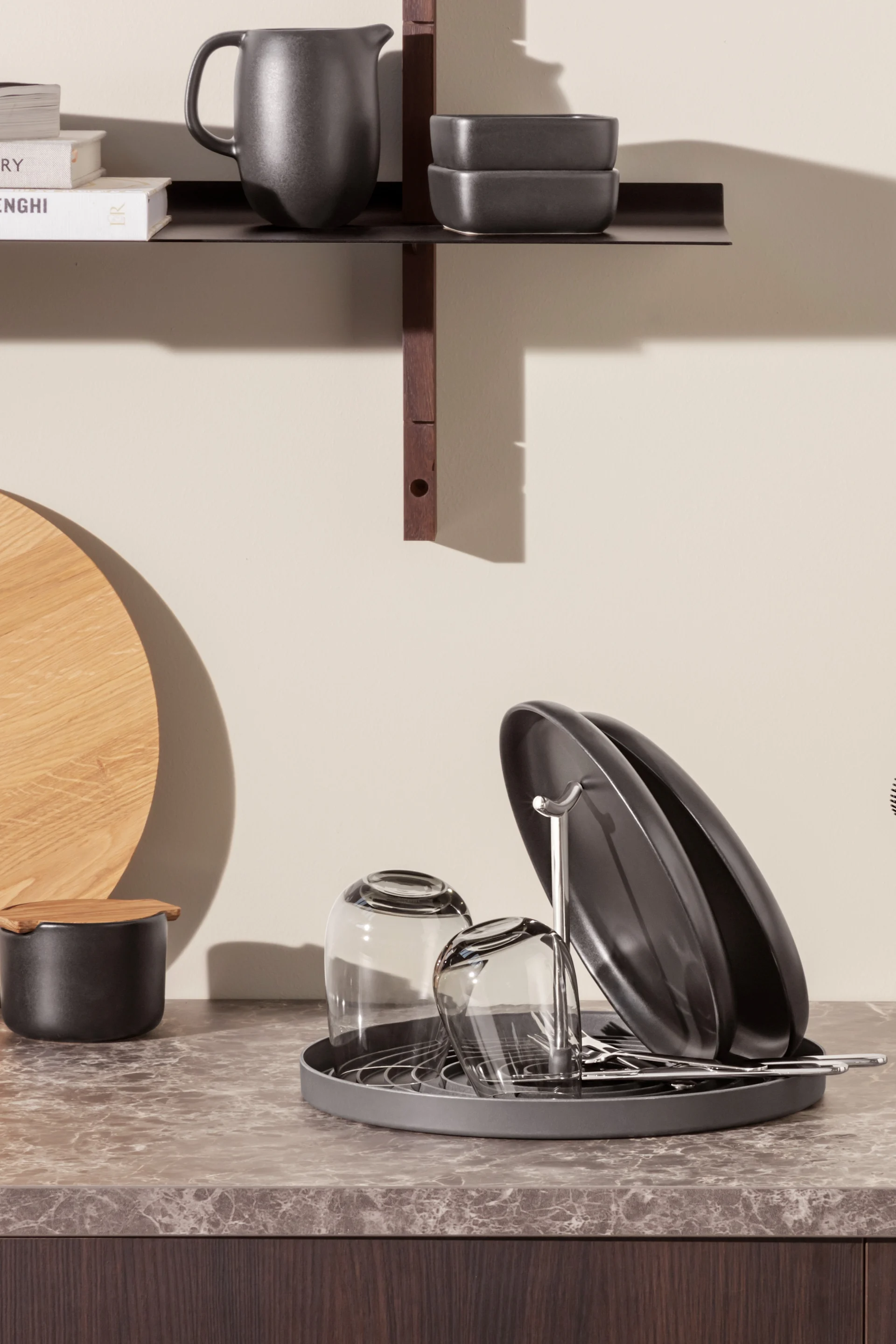 The foldable dish rack from Eva Solo is a practical home-hack for those with smaller kitchens who are looking to save space. 